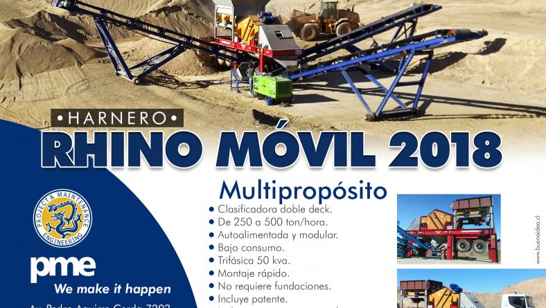 PME Ofrece Unidad Harnero Rhino Móvil 2018